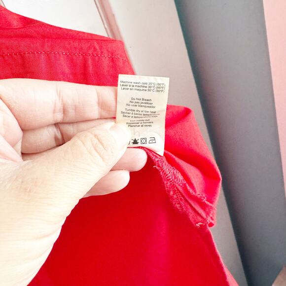 Sundry Anthropologie Candy Red Midi SKIRT ONLY NWT Side Slit Sexy Feminine M - Picture 9 of 12